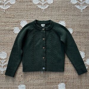 Olive Juice Green Wool Cardigan